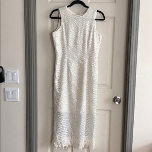 White sequined dress
